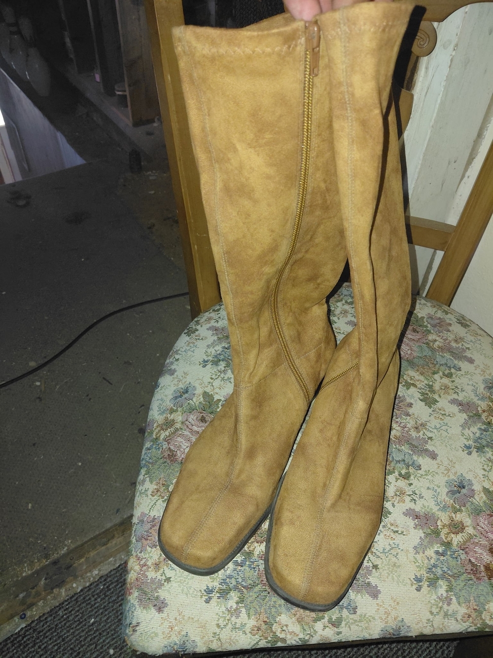 Naturalizer Tan Suede Over-the-Knee Boots